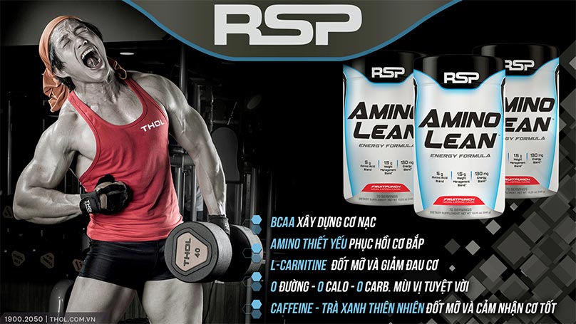 RSP AminoLean cung cấp năng lượng, phát triển cơ bắp