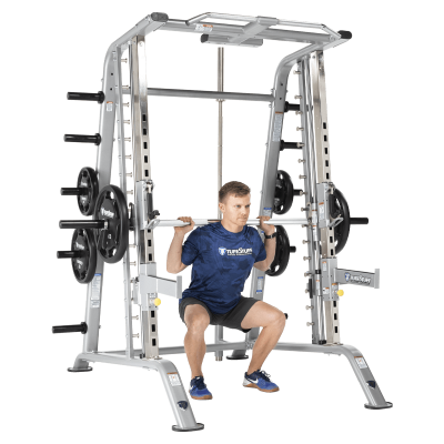 Smith Machine/Half Cage Combo with Safety Stoppers